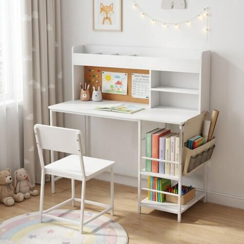 Children’s Desk and Chair Set with Storage Function
