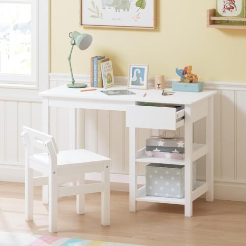 Children’s Study Desk with Drawers and Shelves